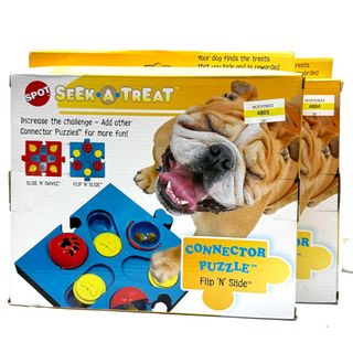 Spot Seek-A-Treat Flip 'N Slide Connector Puzzle Interactive Dog Treat and  Toy Puzzle 1 count Pack of 3