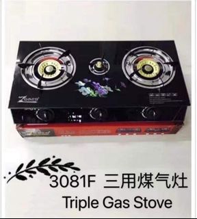 Triple gas stove