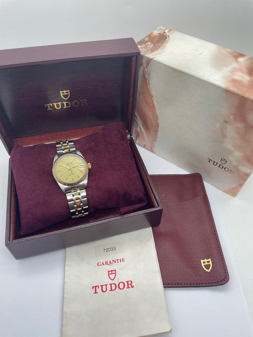Tudor Prince Oysterdate 32mm Automatic Watch 18k Fluted Beze Ref