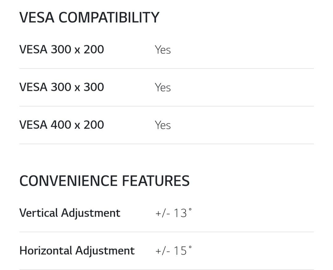 TV Wall Mount Bracket LG OLW480B, TV & Home Appliances, TV