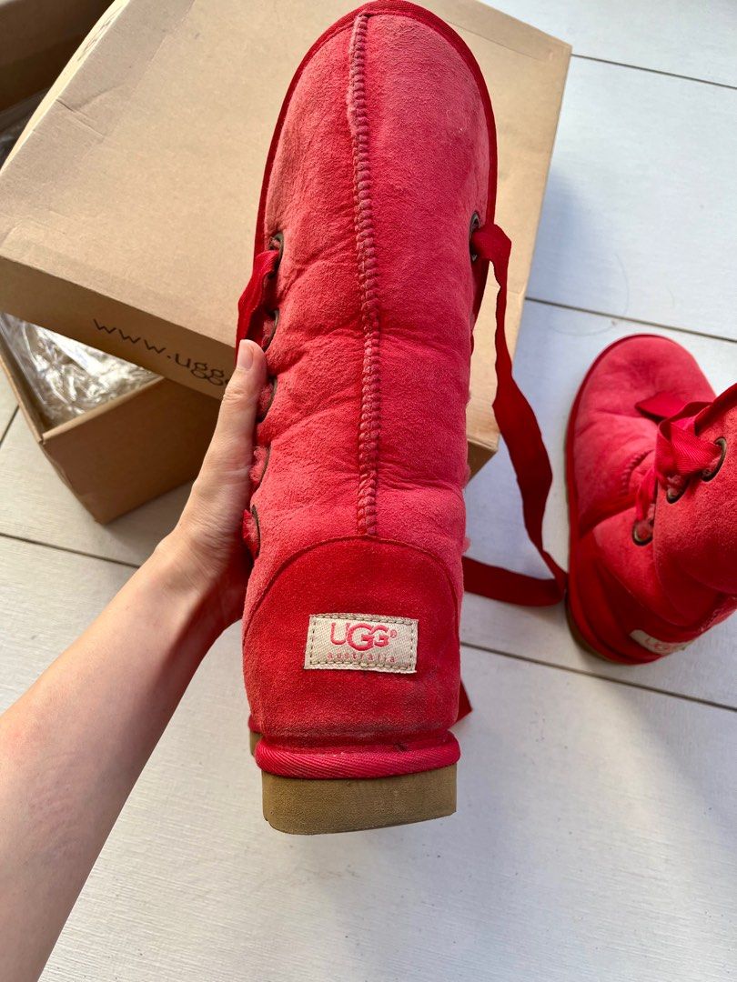 UGG winter snow boots red Women s Fashion Footwear Boots on