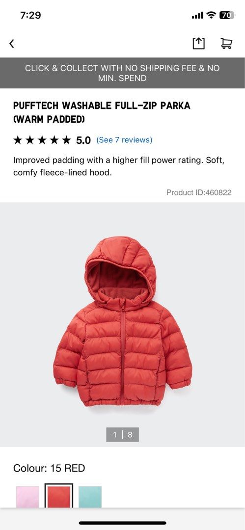 Uniqlo baby winter jacket cheap