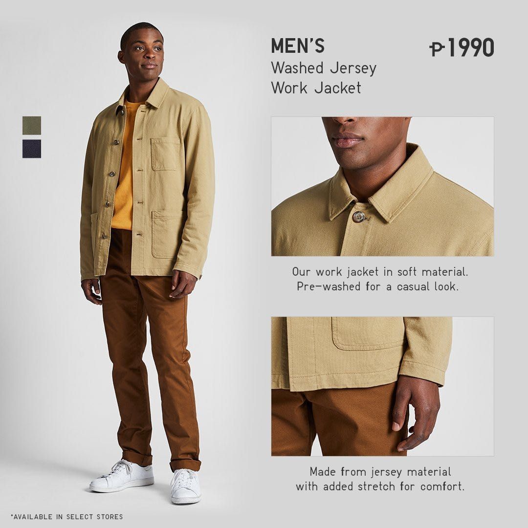 UNIQLO MEN work washed jersey jaket