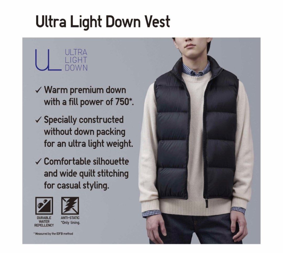 Men ultra light down vest hotsell