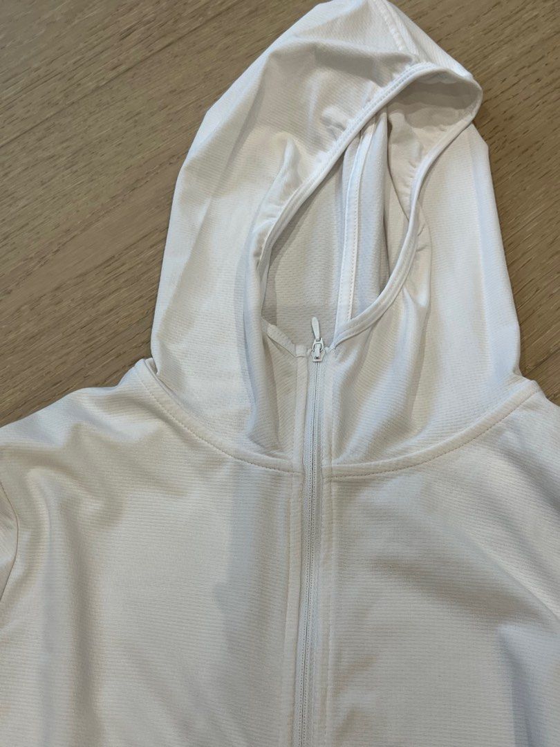 Uniqlo White Sports Hoodie Jacket