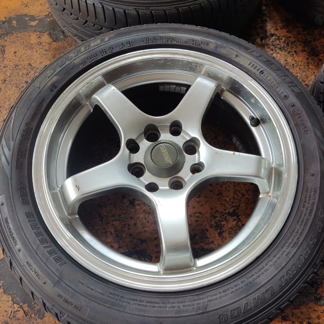 Used Sports Rims 15 inch with tyres, Car Accessories, Tyres & Rims on ...