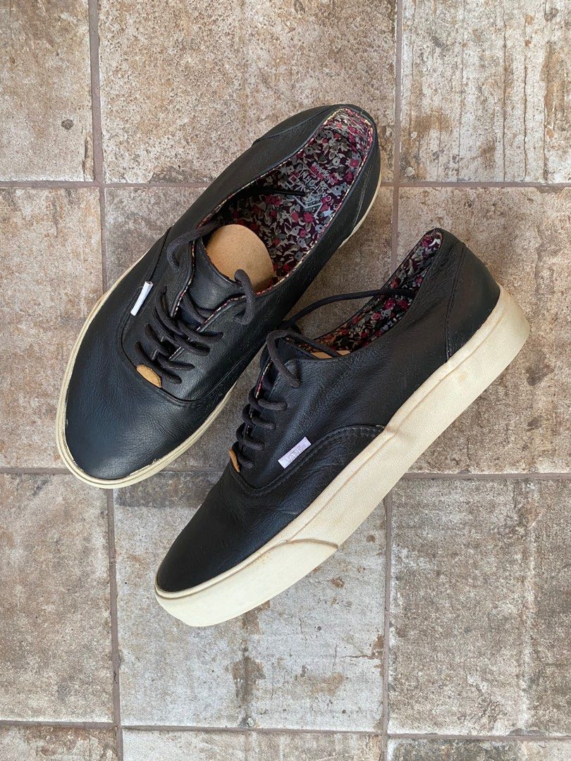 Vans era premium leather black discount