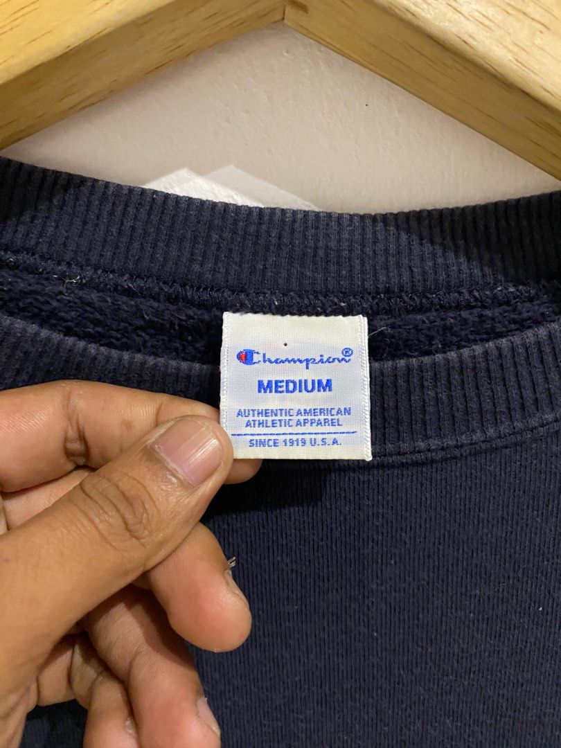 Vintage Champion Dark Blue Sweatshirt Women s Fashion Coats