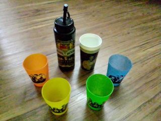 Vintage KRU Cup / Vintage 1992 Michael Jackson Bottle / Vintage five Cup / Vintage Pepsi / Vintage Kfc / Gelas KRU / Michael Jackson / Pepsi merchandise / Kfc merchandise