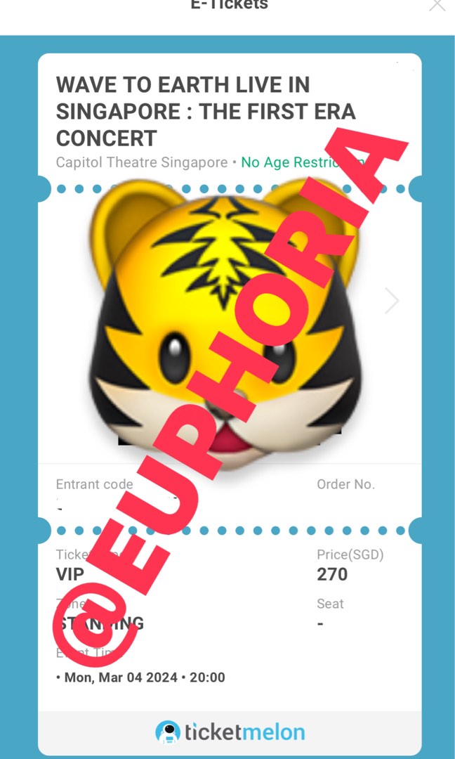 [VIP] Wave To Earth WTE Singapore VIP Tickets, Tickets & Vouchers