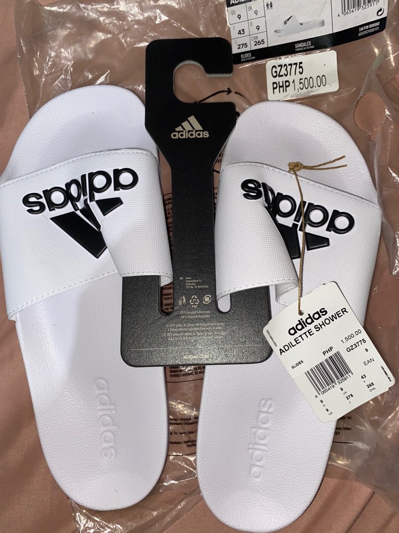 mens white adidas slides