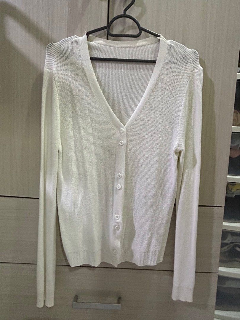 White Cardigan Outerwear