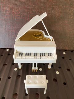 White Wooden Piano music box