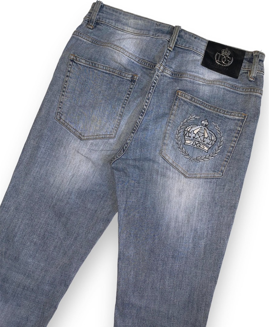 Jeans DOLCE & GABBANA Rose Déchiré Coupe Ajustée Mi-haute - Taille XS (IT38/US4), Neuf Avec étiquettes