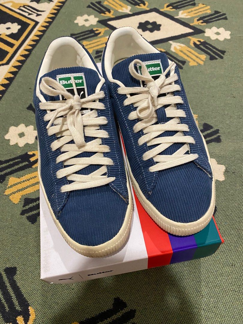 WTS Puma Basket Vtg Butter Goods Dark Denim Whisper White