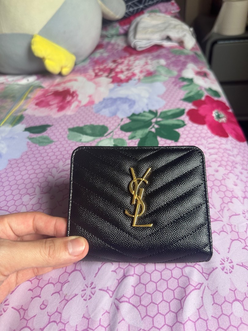 Ysl compact discount zip wallet