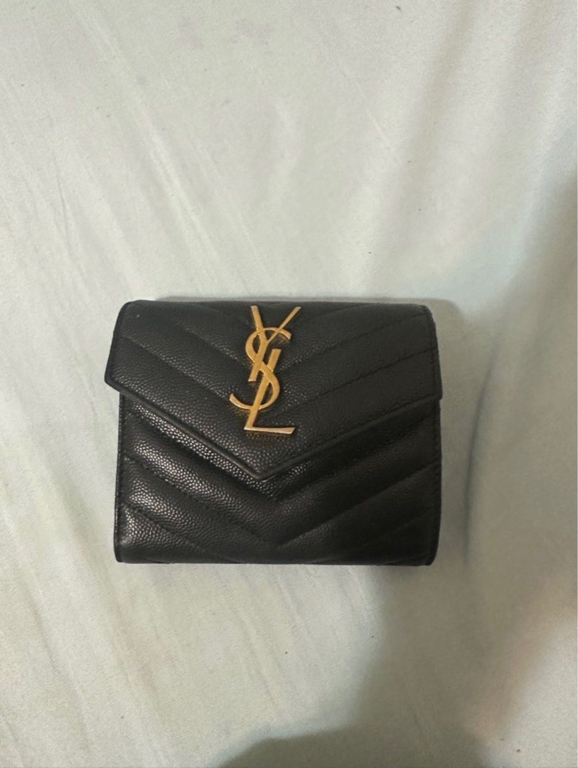 YSL trifold wallet, Luxury, Bags & Wallets on Carousell