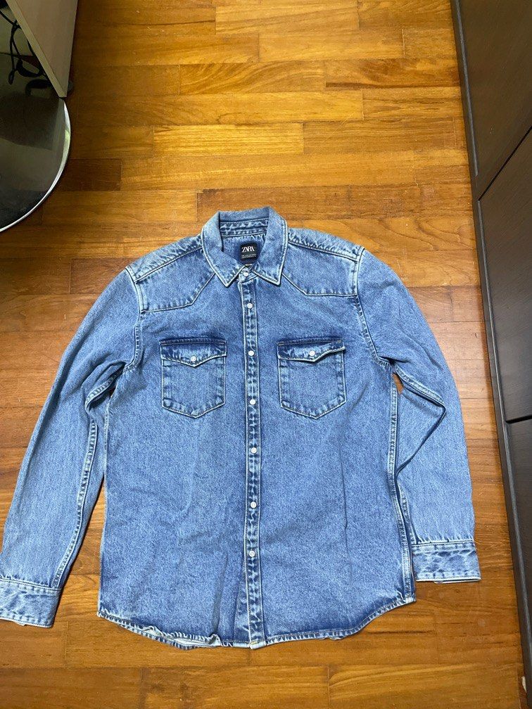 Denim jacket zara clearance