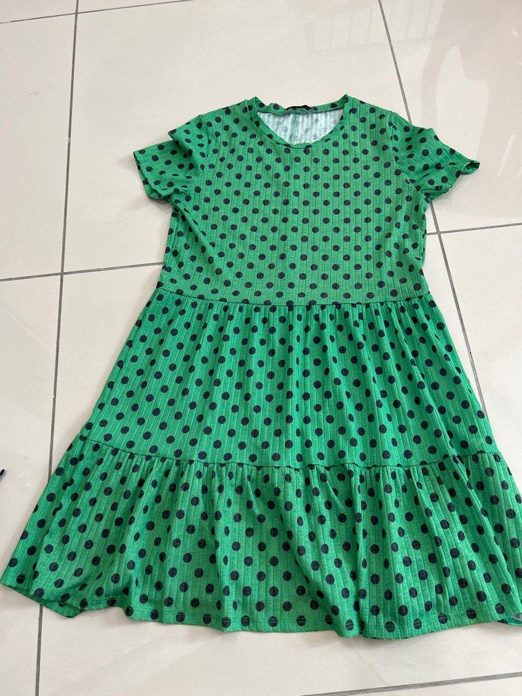 zara polka dot dress green TDY Apple Green Short Infinity Bridesmaid Dress – Thedaintyard main image 0