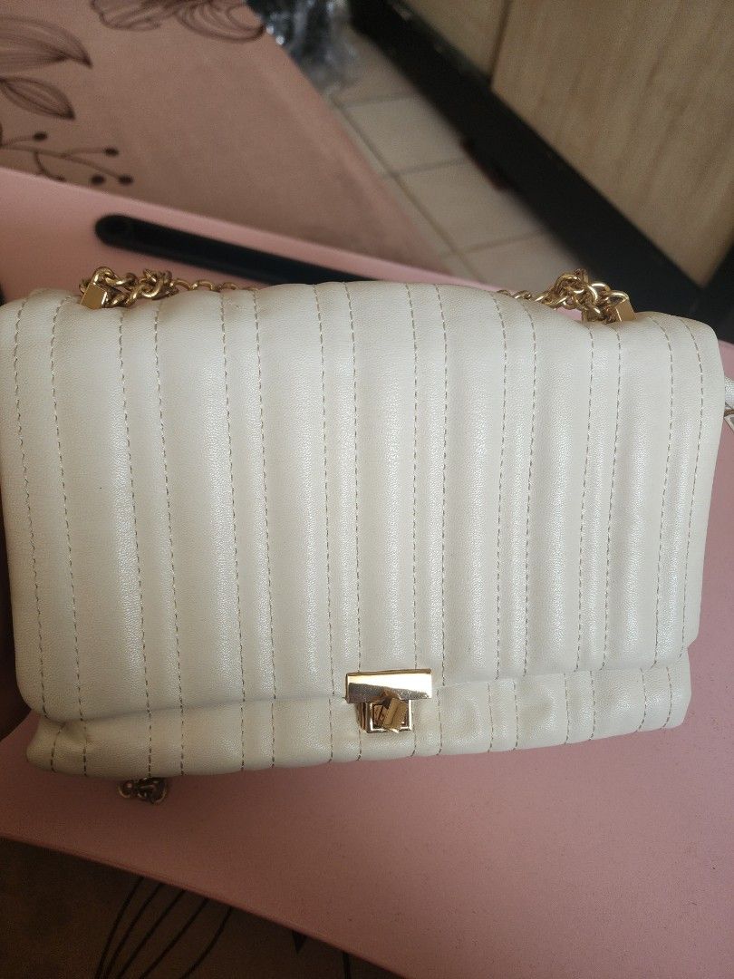 Zara Sling Bag (White Colour), Fesyen Wanita, Tas Dompet di