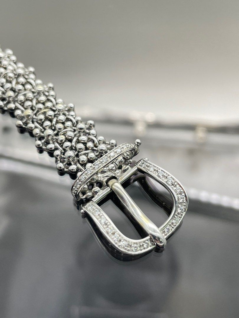 White gold buckle ring sale