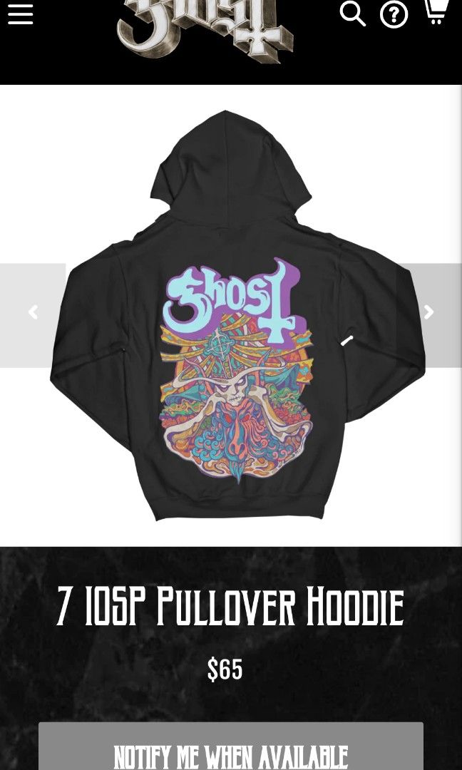 GHOST Band 7 IOSP Pullover Hoodie SM Men s Fashion Coats