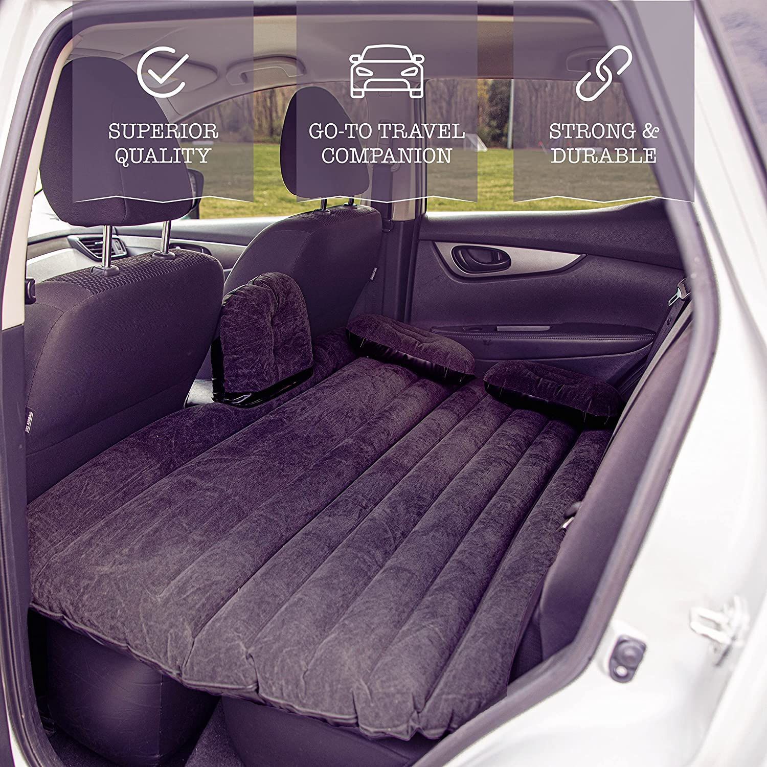 Blow up bed for back of car discount