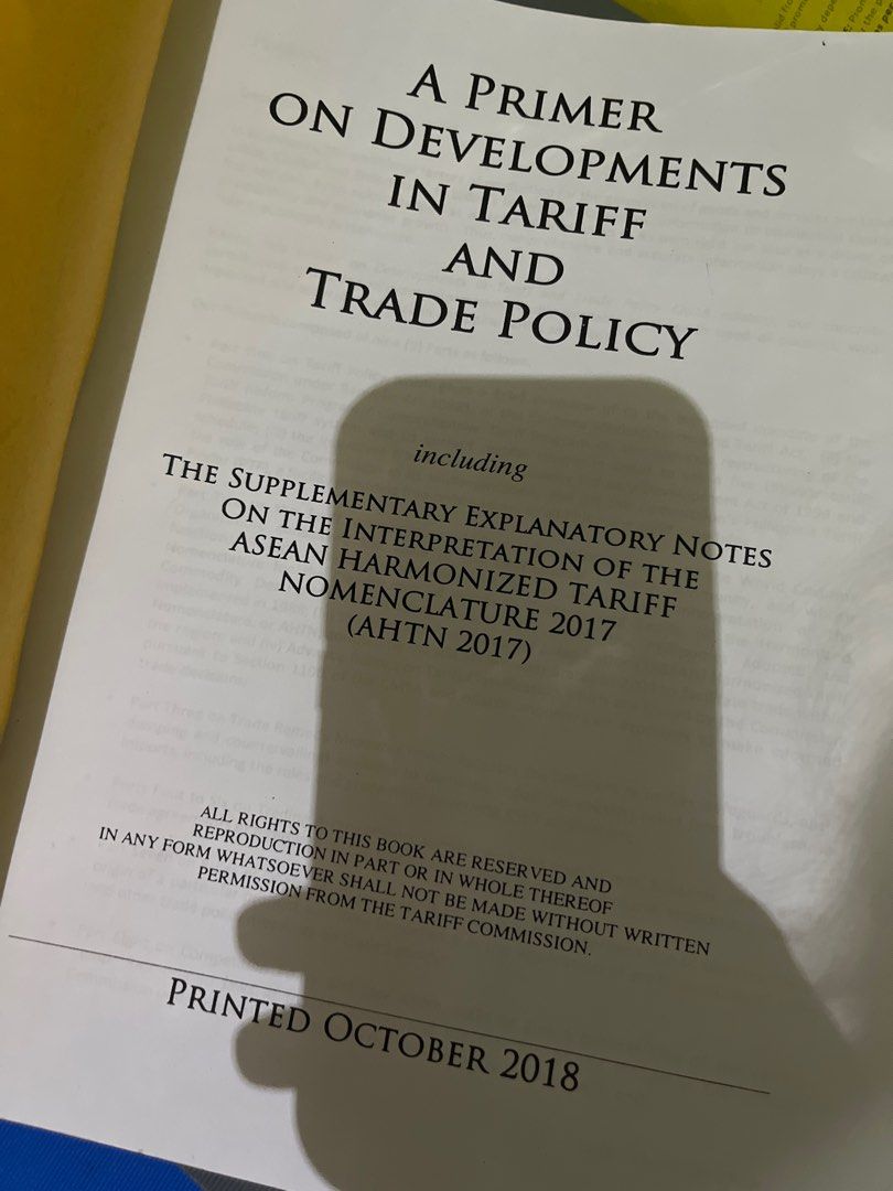 Photocopy of A Primer on Developments in Tariff and Trade Policy