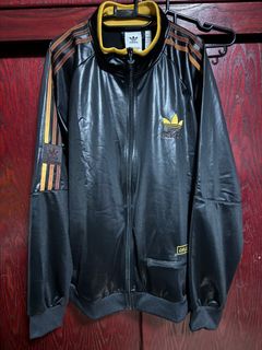 Adidas bomberjacke discount schwarz gold