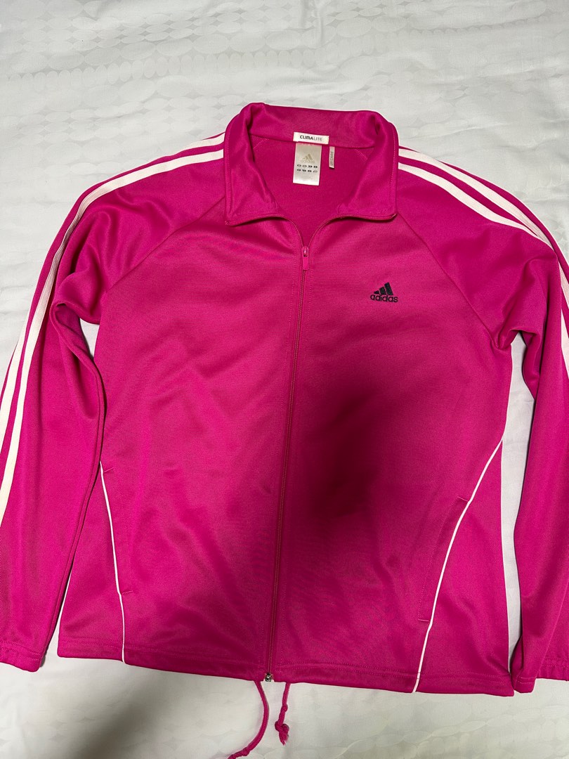 Adidas jacket pink best sale
