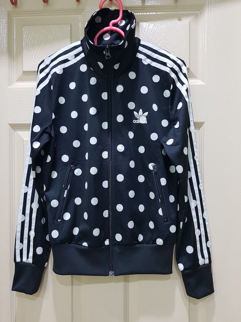 Adidas polka dot 2025 bomber jacket