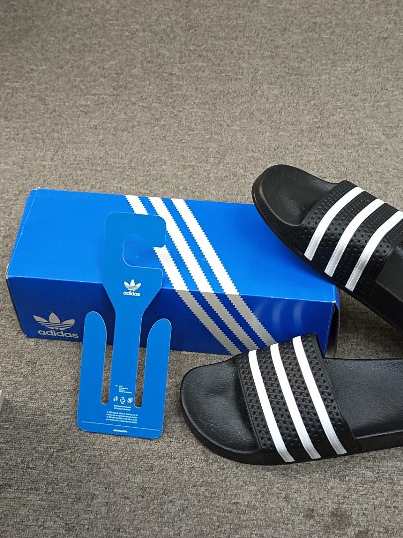 Adidas UK13 Original slippers made in Italy Carousell