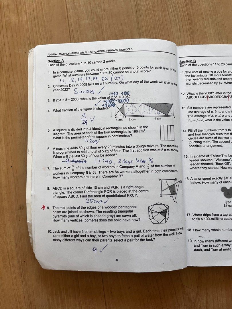 Annual Mathematics for all Singapore Primary Schools, Hobbies & Toys ...