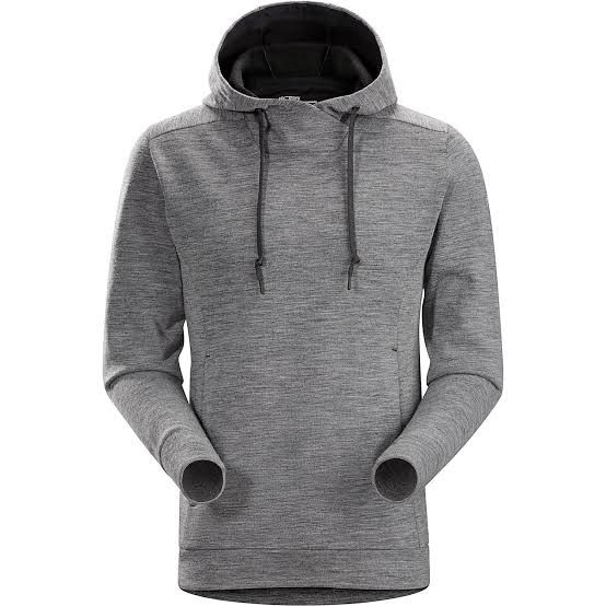 ARC TERYX ELGIN HOODIE GREY Fesyen Pria Pakaian Atasan di