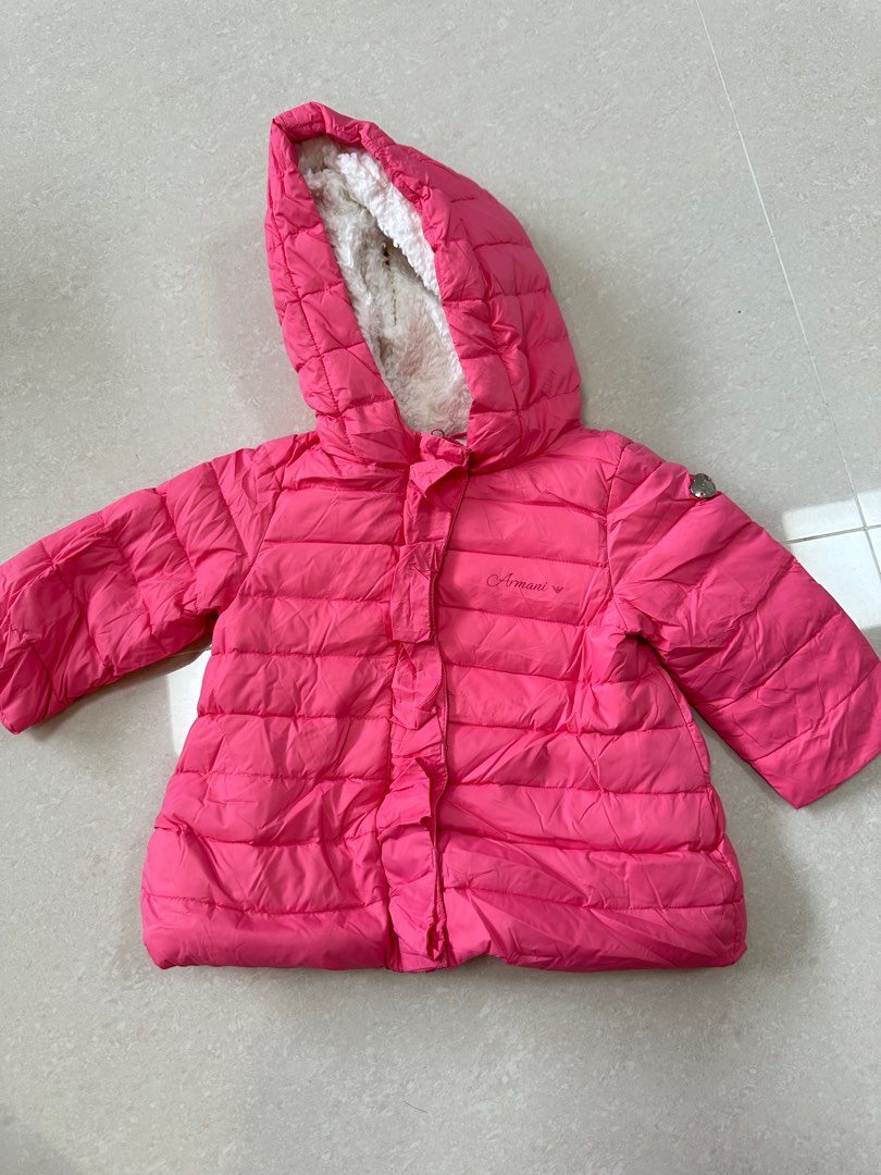 Girls armani coat clearance