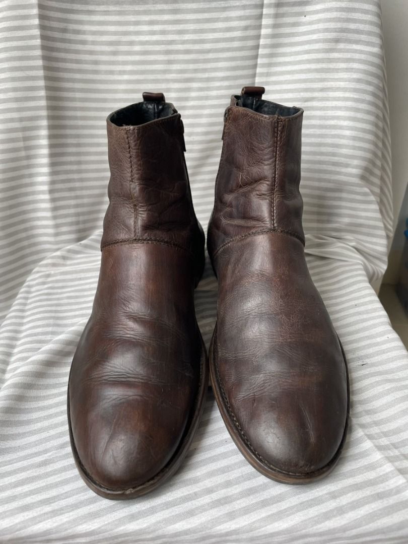 Ask The Missus Zip Boots England Shoes Original Authentic 100 Sepatu Boot Shoe Kulit Asli ATM Genuine Leather Footwear Alas Kaki Foot Wear Like New