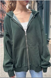 Brandy Melville Carla Hoodie Zip Brown