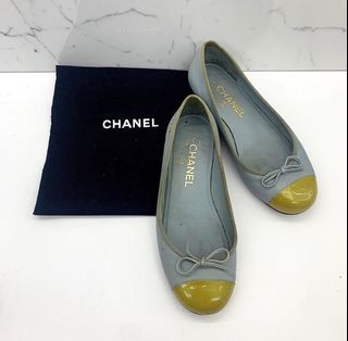 Authentic CHANEL Leather Ballerina Flats