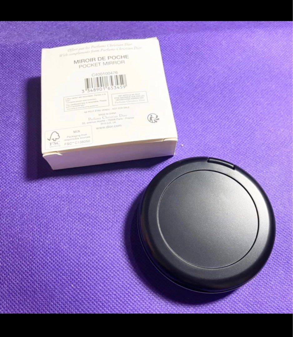 AUTHENTIC NEW Dior black compact dual pocket mirror (Category: Makeup) located in Pasig City. Submitted by vanityboutique (Listing ID 1270842774, Image 2). Description: Pm for more details black mirror with Dior box Brand new and authentic Selling low and affordable One of the best selling brands in the makeup skincare perfume world .
