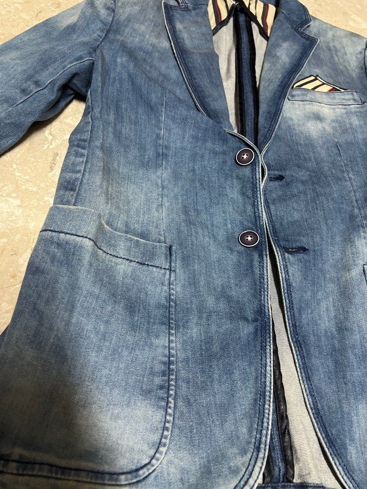 Men's denim shop sport coat