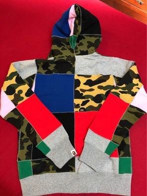Bape patchwork hoodie online