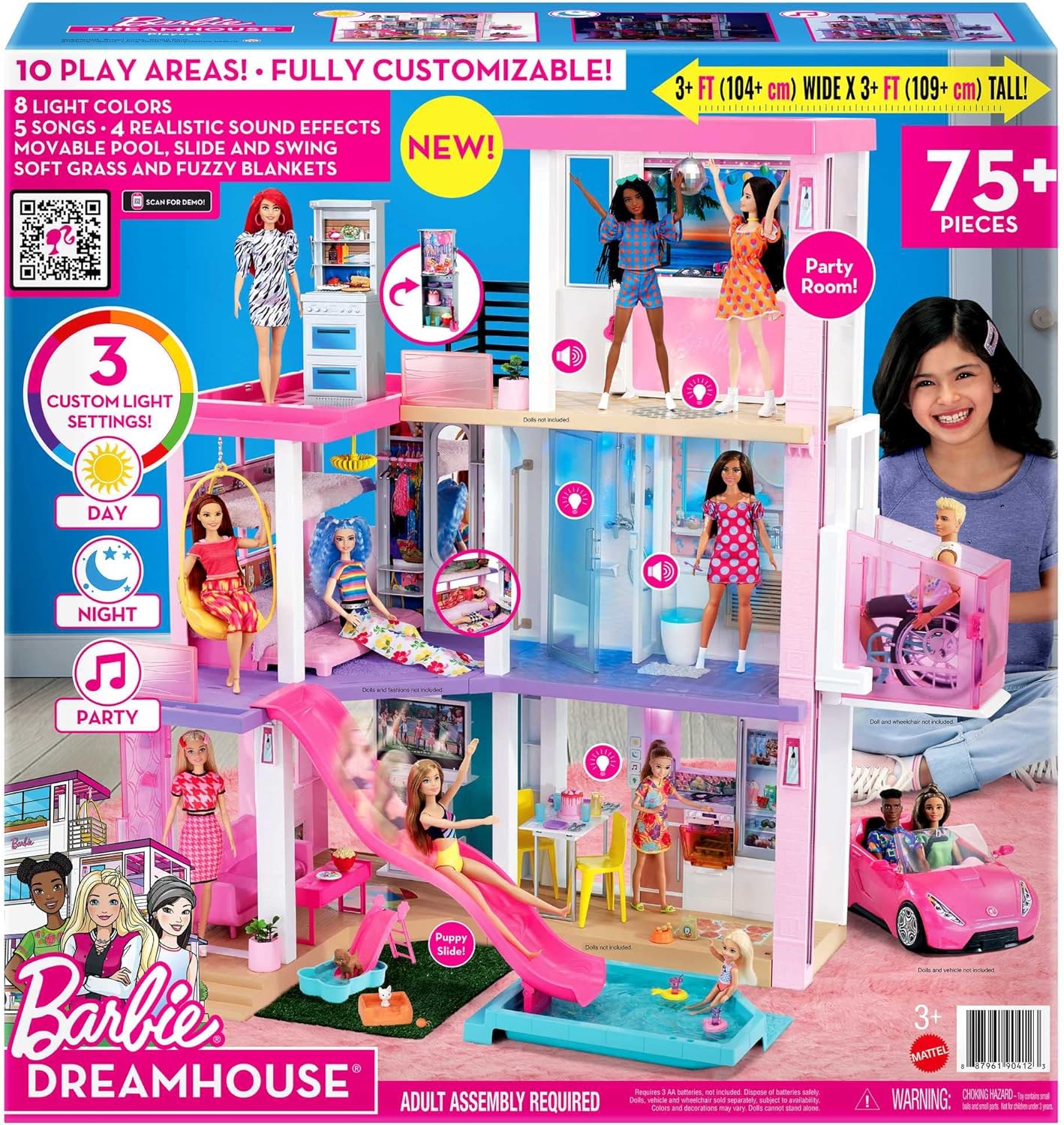 Barbie Dreamhouse 3-Story Dollhouse Playset with Pool