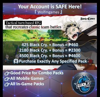 Black Clover M Top Up [LEGAL] | INSTANT | All Mobile Games Topup Legal