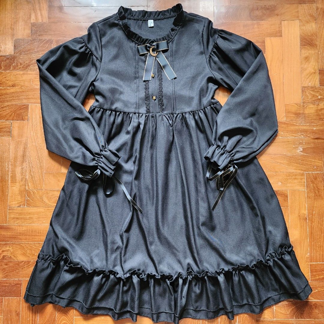 Black Witchy Lolita Dress, Women's Fashion, Dresses & Sets, Dresses on  Carousell