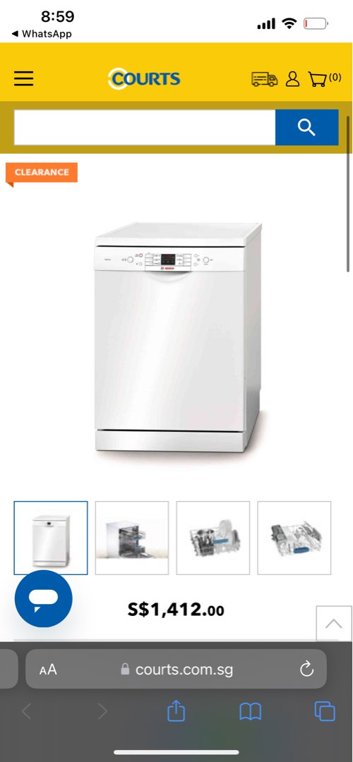 Bosch Dishwasher series 6, TV & Home Appliances, Kitchen Appliances