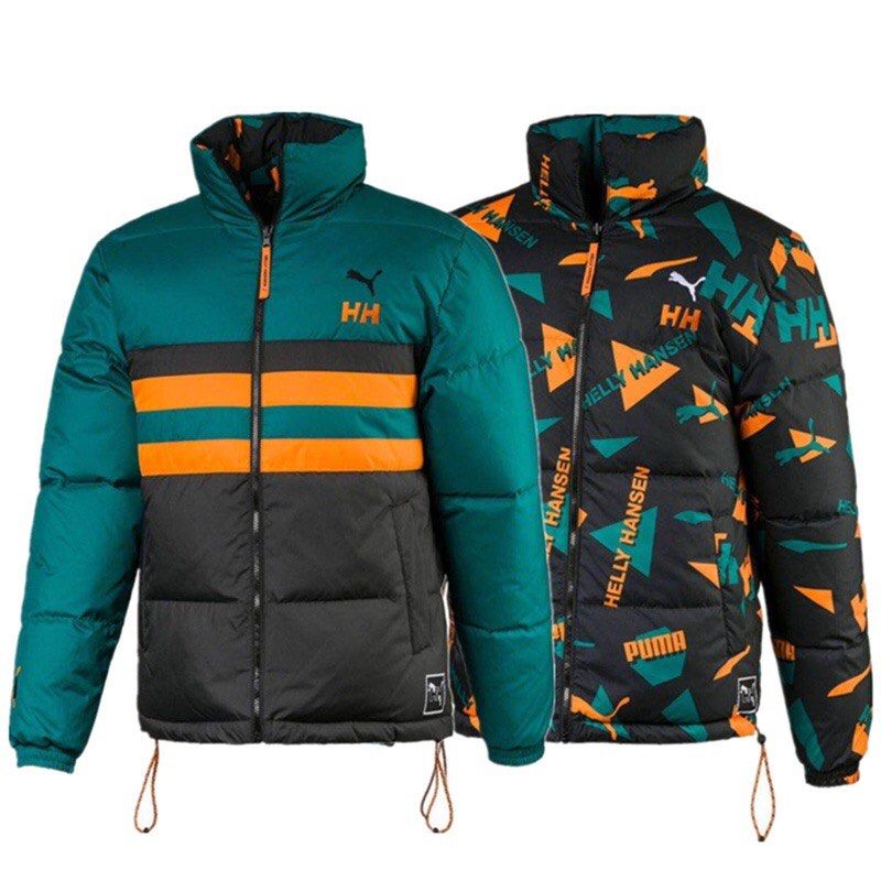 BRAND NEW IN STOCK Puma Helly Hansen Original Double Sided Cotton Jacket Keep Warm Stand Collar Cotton Jacket Winter Cotton Clothes Unisex Cotton