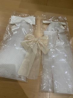 Bridal veil with ribbon