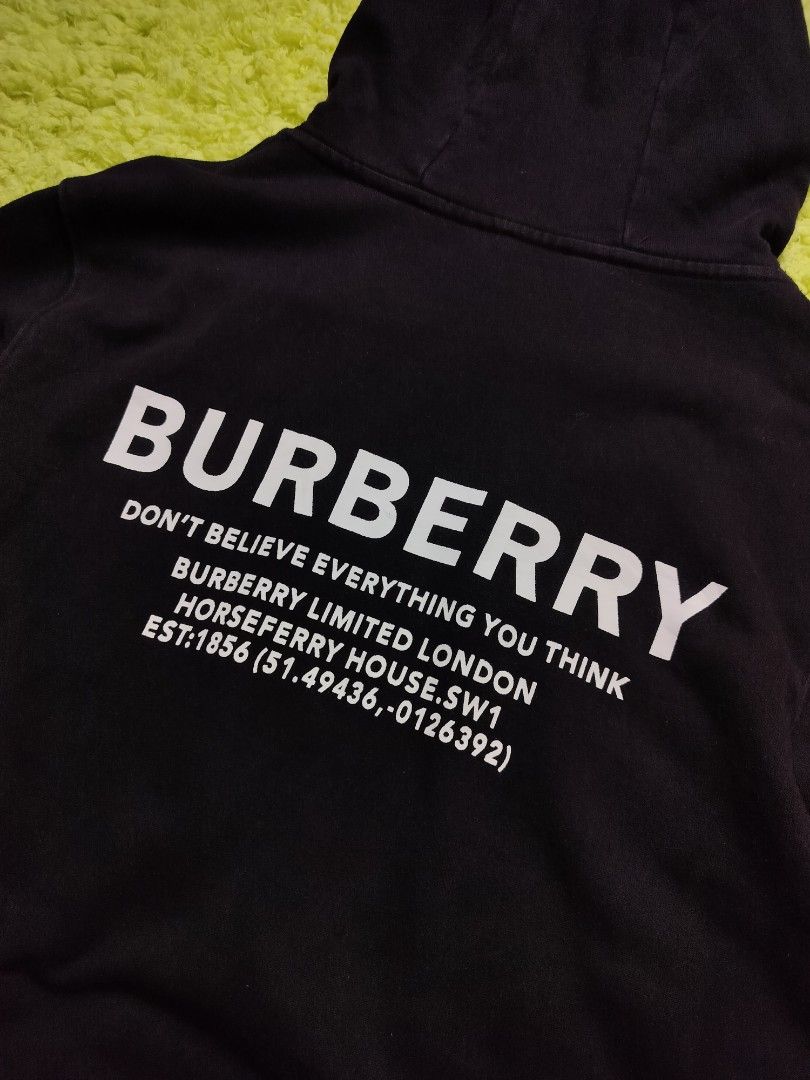 Burberry hoodie hot sale back logo