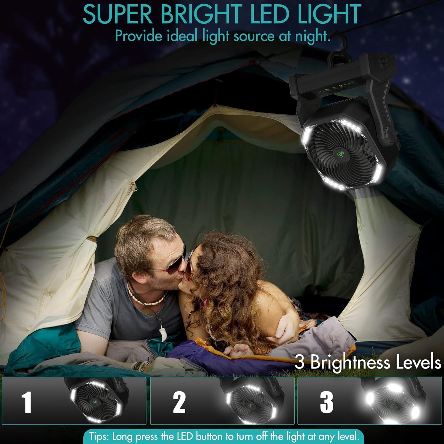 Camping tent fan discount