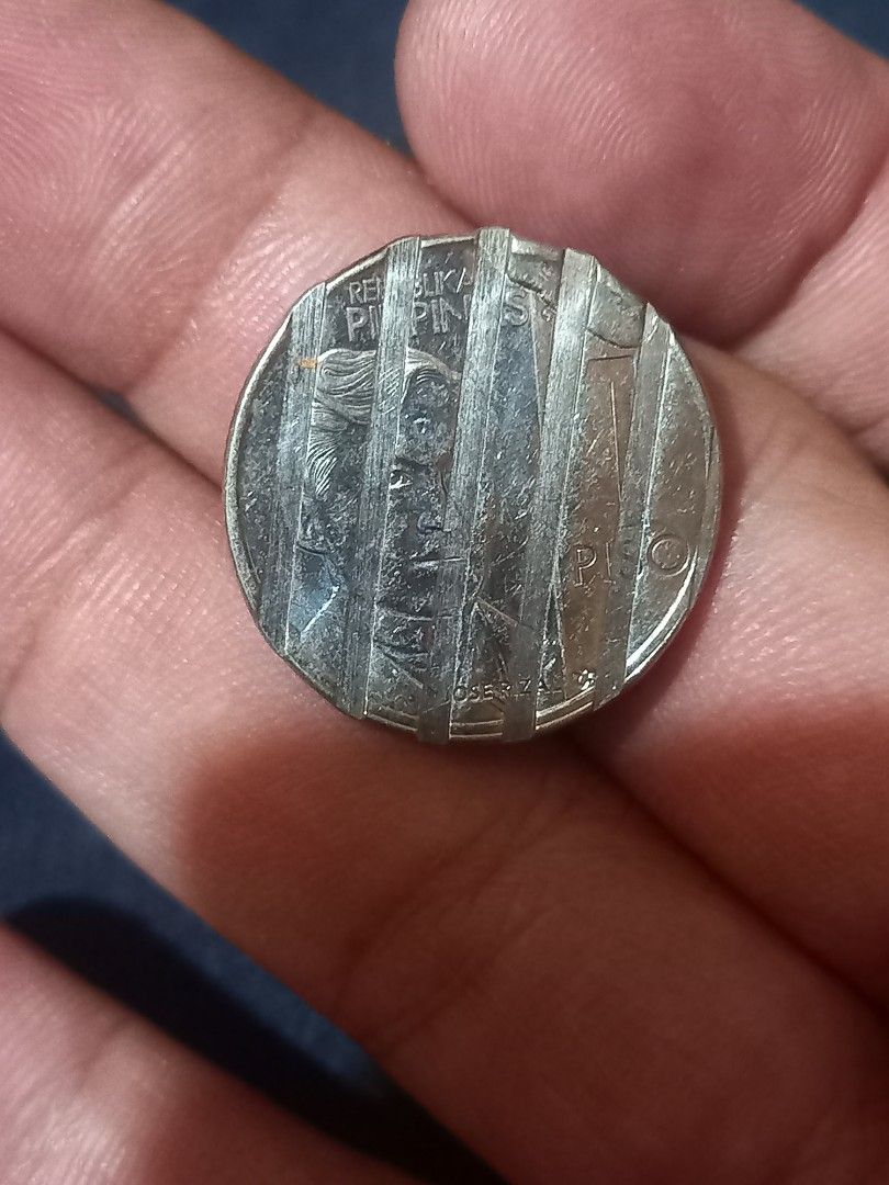 Cancelled error 1 piso ngc coin no.3 (Category: Currency) located in Subic. Submitted by regiegabriel29 (Listing ID 1270983722, Image 1). Description: add sf.